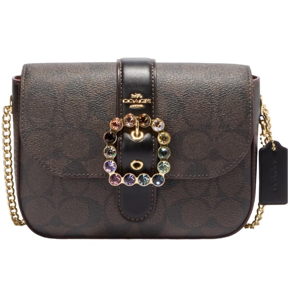 Coach Handbags - Coach Signature Gemma Jeweled Crossbody Bag